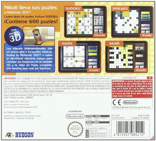 Nintendo Sudoku Puzzle Game Collection – Juegos de Lógica y Puzles Desafiantes para Nintendo 3DS Nintendo Sudoku Puzzle Game Collection – Juegos de Lógica y Puzles Desafiantes para Nintendo 3DS